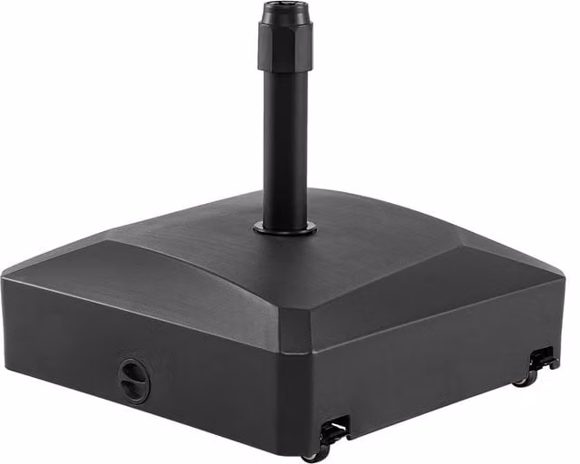 COSTWAY 80kg Fillable Wheeled Parasol Base in Black