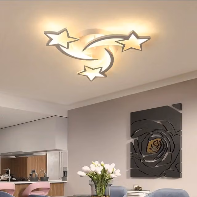 Livingandhome Star Like 24W LED Ceiling Light in White