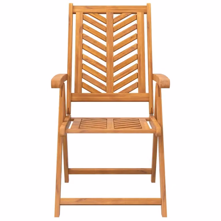 Berkfield Home Set of 3 Reclining Acacia Wood Garden Chairs in Brown