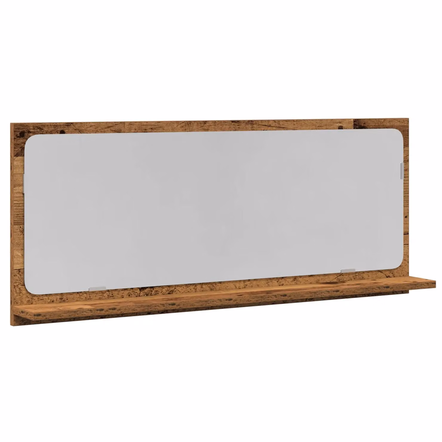 Berkfield Home Modern Rectangular Wall Bathroom Mirror in Brown, W/D/H: 90 x 10.5 x 37 cm – 2