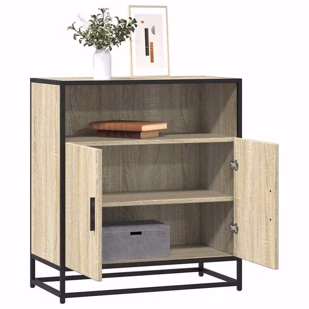 Berkfield Home Sonoma Oak Sideboard in Light Brown, W/D/H: 68 x 35 x 76 cm – 2