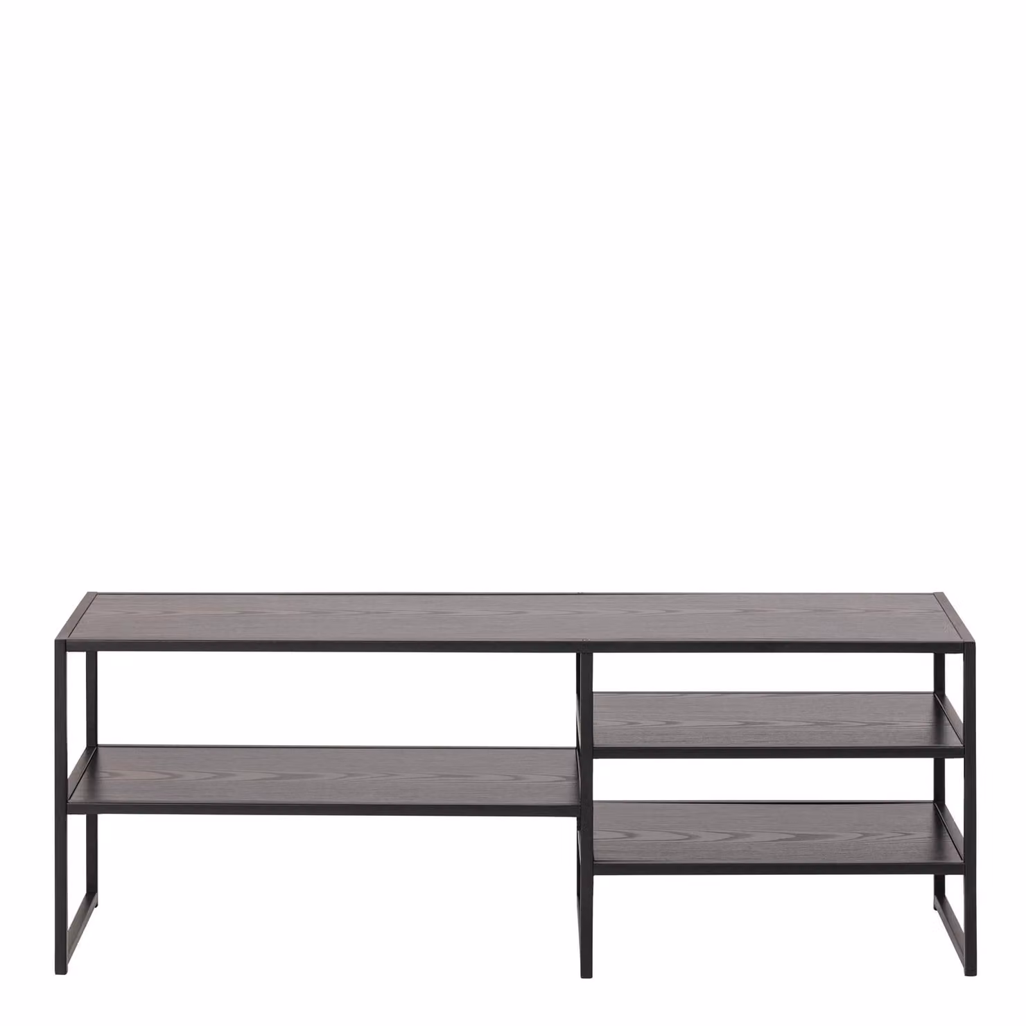Furniture To Go Seaford Black Metal Open TV Unit with 3 Shelves H 46 x W 120 x D 33 cm – 9