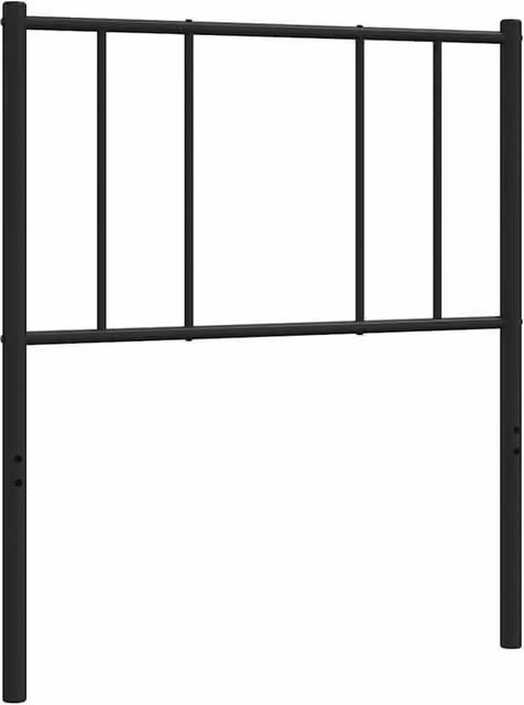Berkfield Home Classic Metal Headboard in Black, Width: 90 cm
