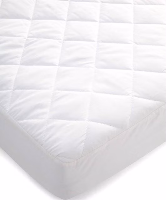 Mamas & Papas White Anti-Allergy Quilted Cotbed Mattress Protector
