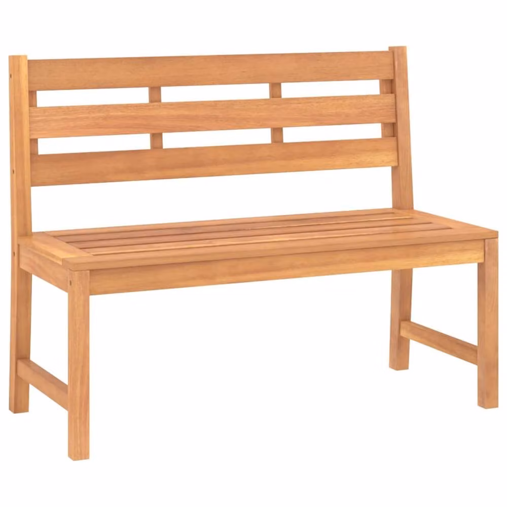 Berkfield Home Garden Bench in Brown Solid Teak Wood, Width: 114 cm – 2