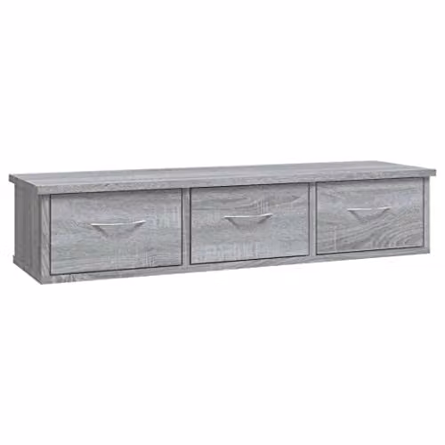 vidaXL Wall Cabinet in Grey Sonoma, W: 88 cm, D: 26 cm, H: 18.5 cm – 1