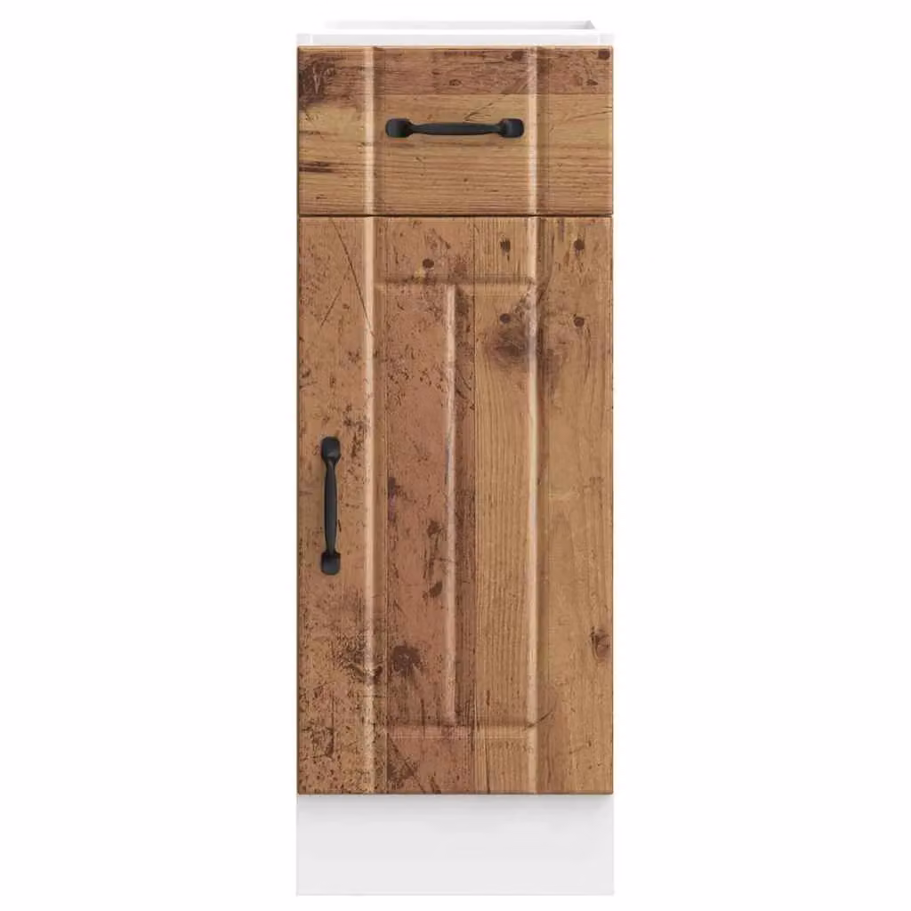Berkfield Home Lucca Rustic Brown Freestanding Kitchen Sink Base Cabinet with Hinged Doors and Internal Shelves – 2