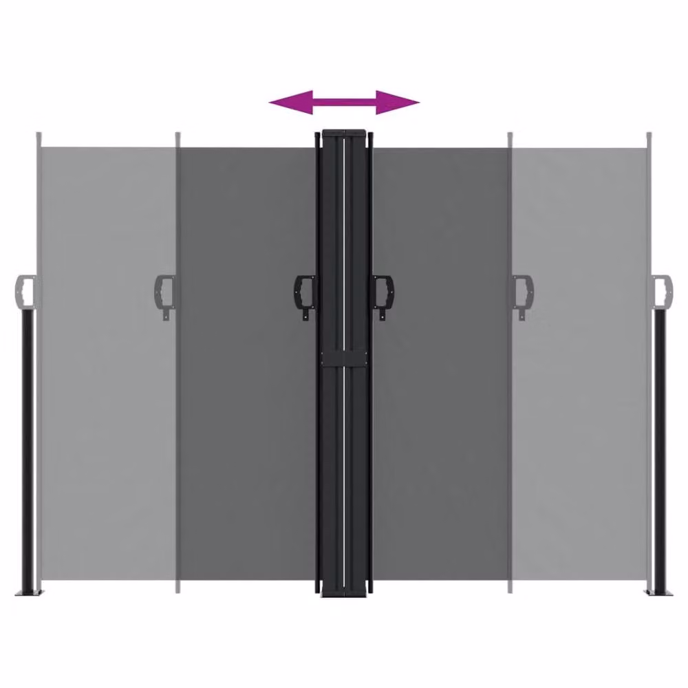 Berkfield Home Retractable Side Awning in Anthracite, W/H: 180 x 1000 cm – 4