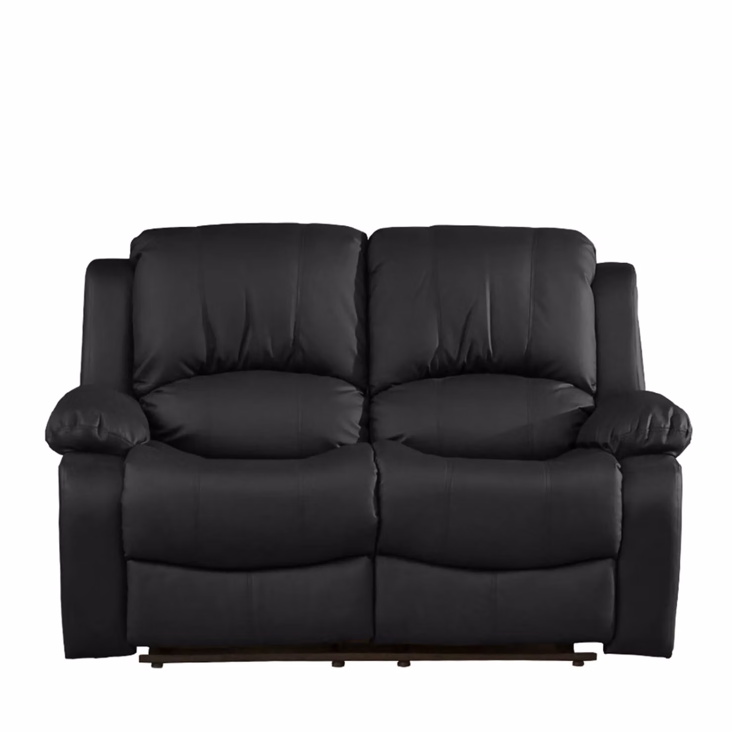 Artemis Home Glendale 2 Seat Manual Recliner Sofa in Black Synthetic Leather, Width: 150 cm – 2