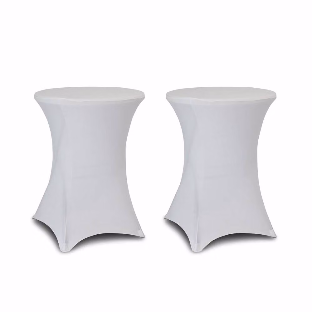 sweeek Pair of White Polyester Protective Event Table Covers – 2