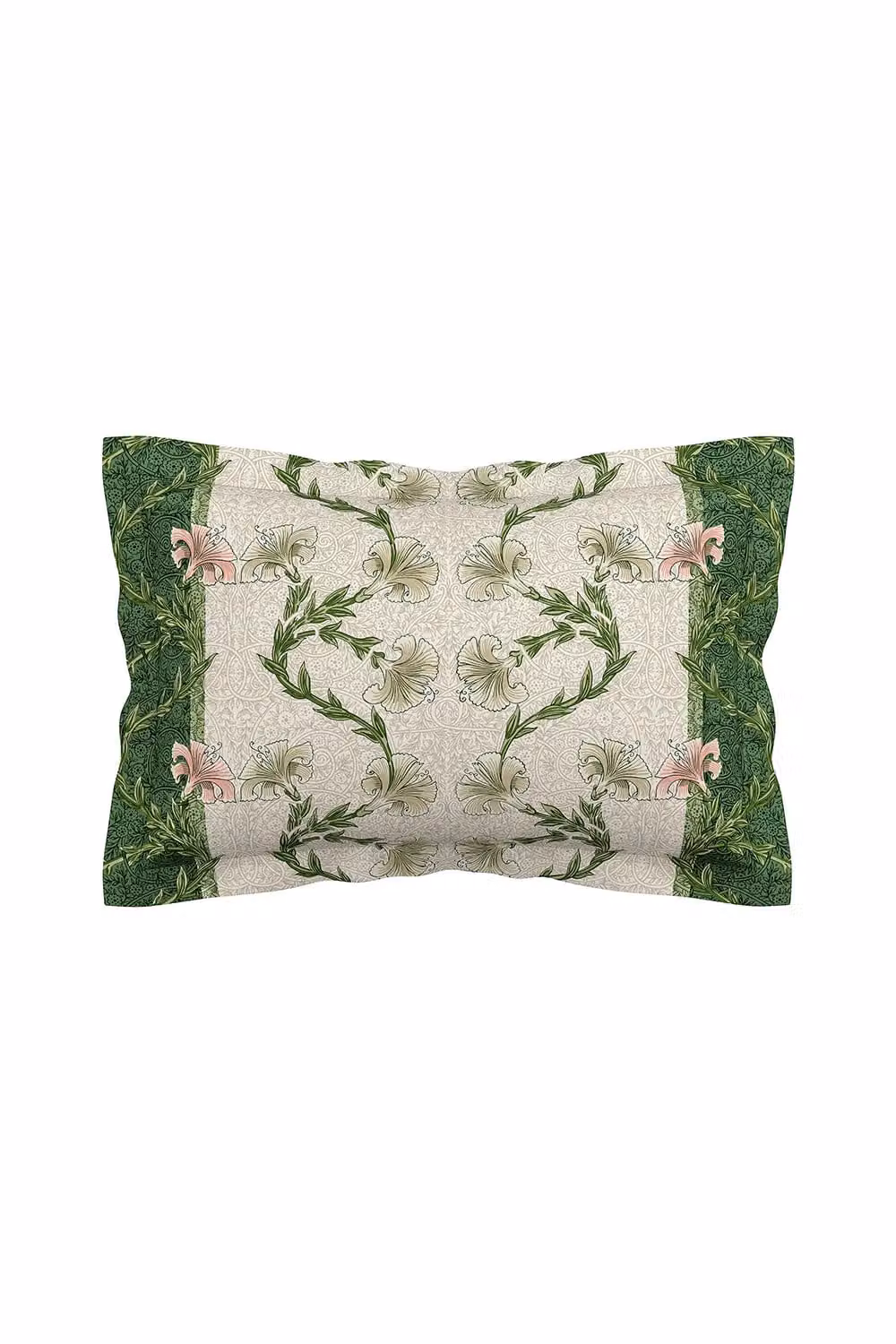 Morris & Co. Scrolling Carnation Cotton Percale Duvet Cover and Pillowcase Set in Green, 200 x 200 cm – 3