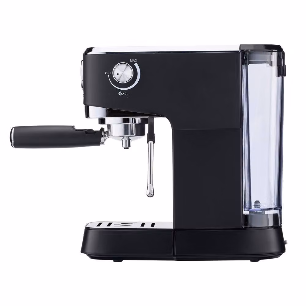 Cooks Professional 20 Bar Espresso Coffee Machine with Steam Wand and 1L Removable Water Tank, 1350W, Black – 6