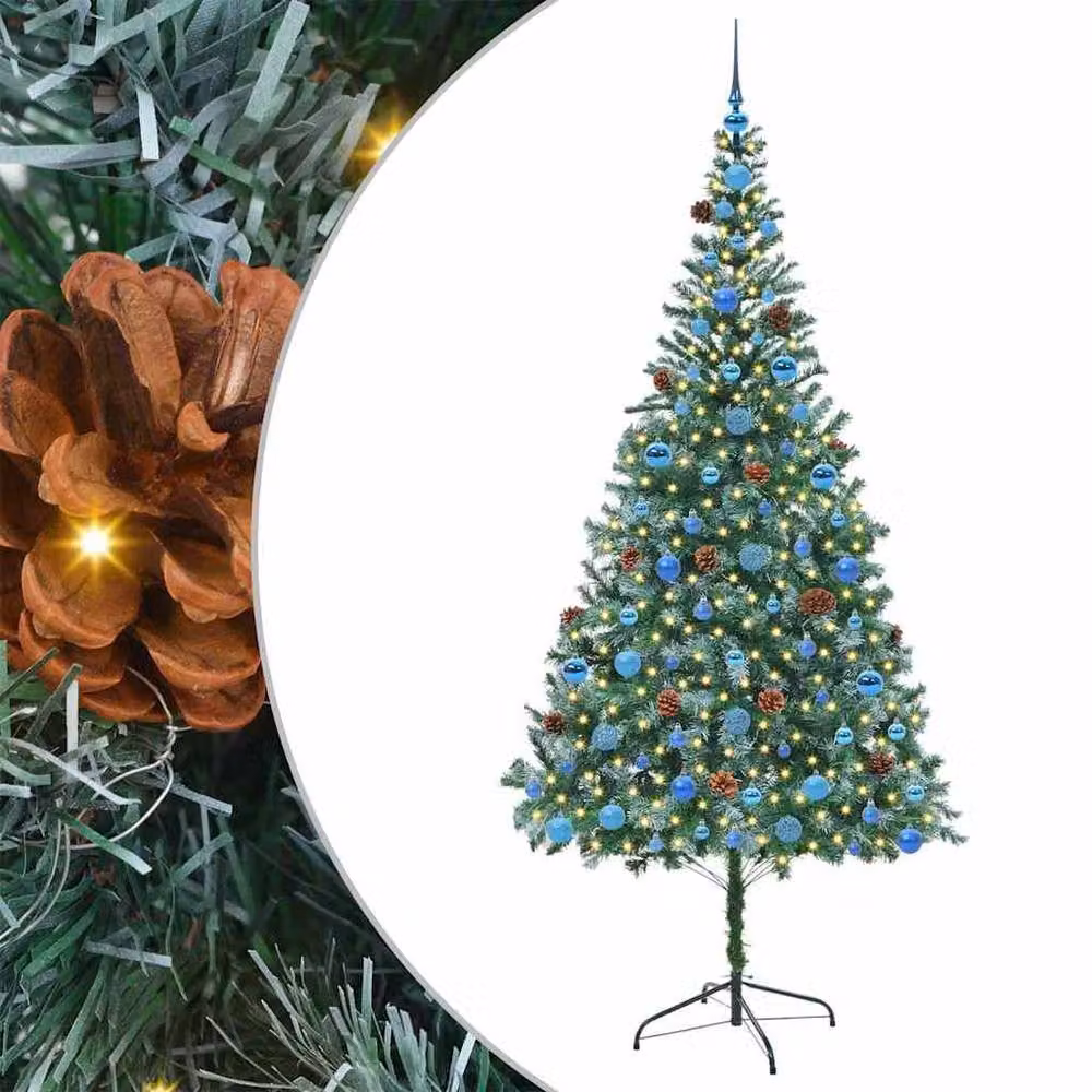 Berkfield Home Artificial Green Christmas Tree with Stand, Height: 210 cm – 2