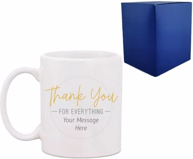 Uniqueful Personalised Thank You for Everything Design Printed Mug in White