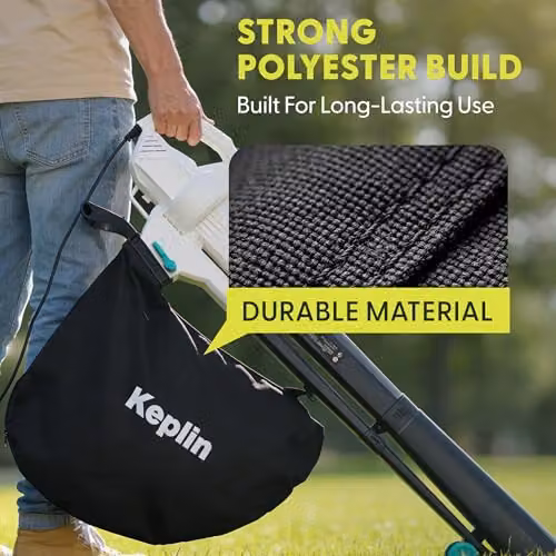Keplin Leaf Blower Vacuum Collection Bag, 35L, Black Polyester – 3