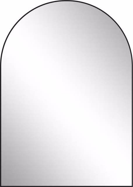 HOMCOM Arched Wall Mirror in Black, W: 50 cm, H: 70 cm – 1