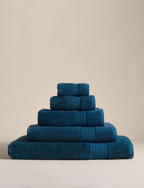 M&S Egyptian Cotton Petrol Towel