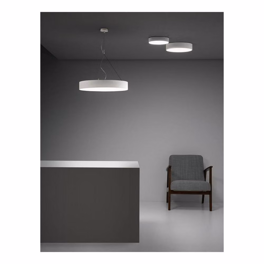 Netlighting LEDS C4 Caprice Round Flush Ceiling Light, White, Dimmable, 3000K, 2720lm, Diameter: 33 cm – 2