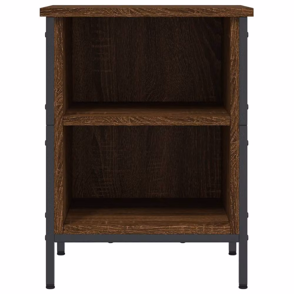 Berkfield Home Industrial Shoe Cabinet in Brown Oak, W/D/H: 38 x 35 x 50 cm – 3