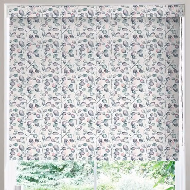 Terrys Gunnii Translucent Made to Measure Roller Blind in Pink Floral Design