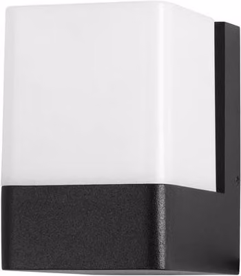 Netlighting Forlight Opalo Modern Black LED Outdoor Wall Lamp with Warm White 3000K Light, IP44 Rated – 7