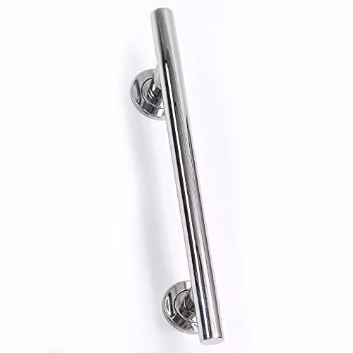 NRS Healthcare Stainless Steel Straight Grab Rail in Silver with Concealed Fixings