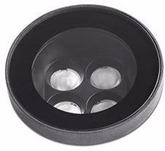 Faro Tras Round LED Recessed Outdoor Ground Light, Black, 4W, 3000K, IP67