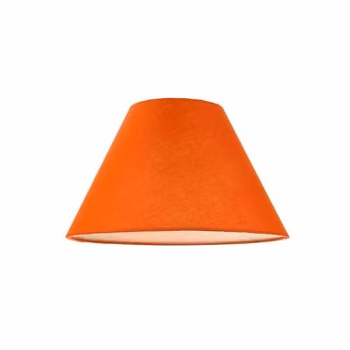 Happy Homewares Classic Orange and White Cotton Fabric Cone Lampshade, W/D/H: 13 x 13 x 20 cm – 1