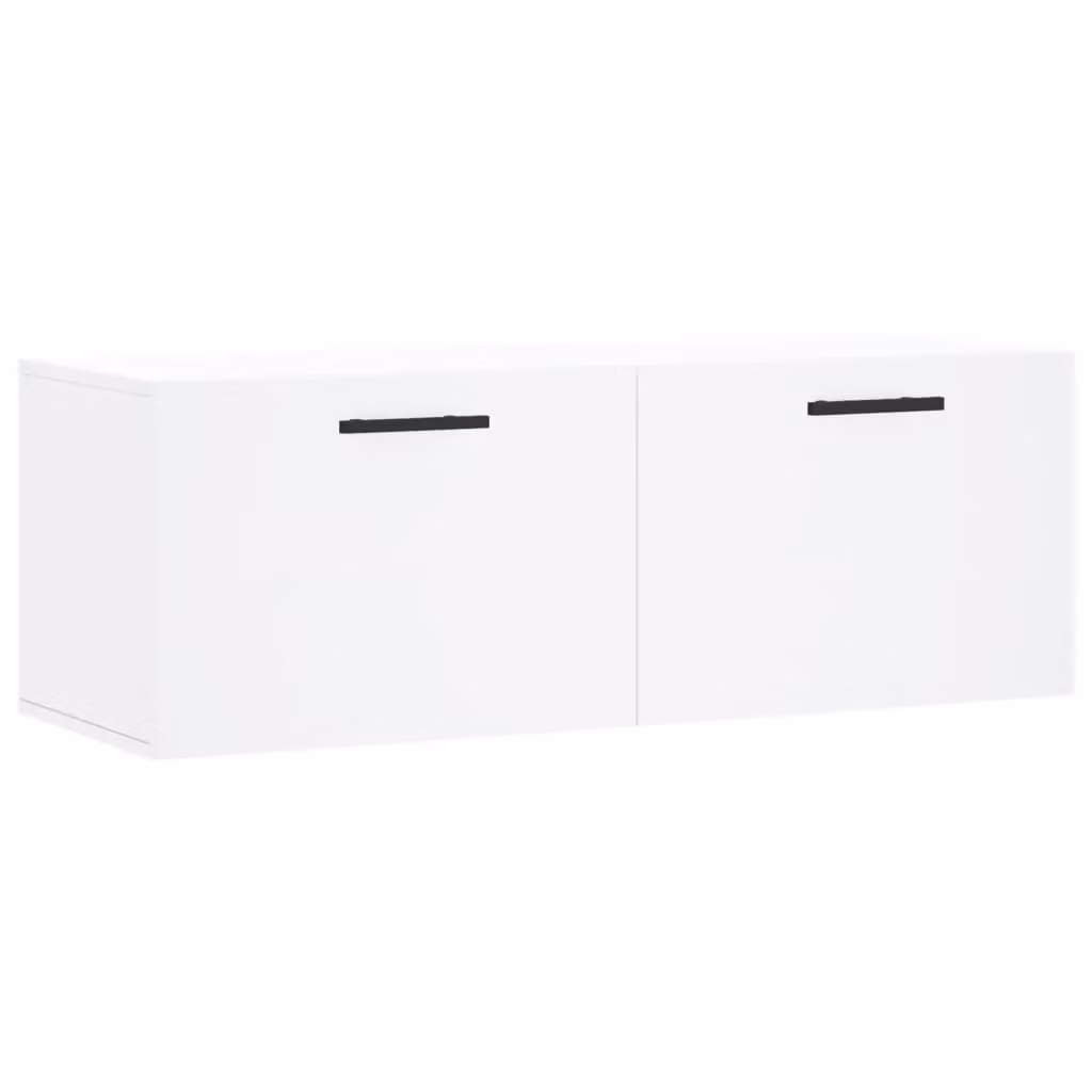 Berkfield Home White Wall Mounted Cabinet with Hinged Doors, W/D/H: 100 x 36.5 x 35 cm – 2