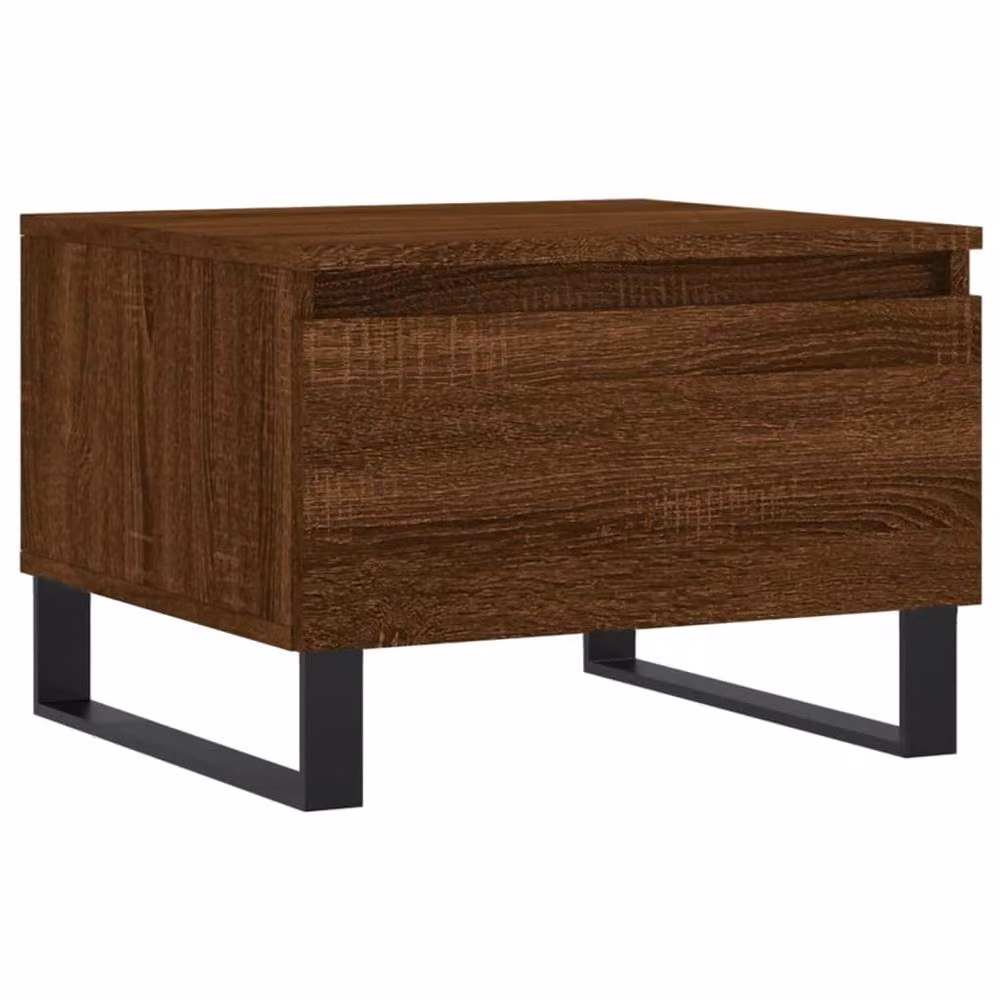 Berkfield Home Set of 2 Brown Oak Coffee Tables, W/D/H: 50 x 46 x 35 cm – 3
