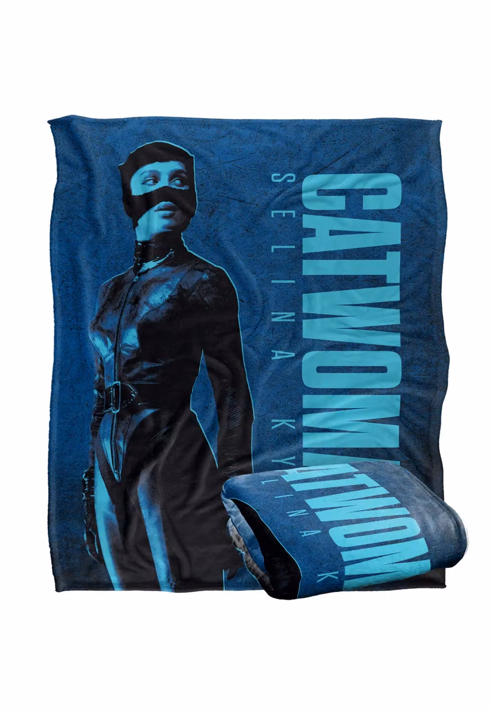 Batman Catwoman Super Soft Silky Touch Throw Blanket, White and Blue, W: 152 cm, D: 127 cm – 2
