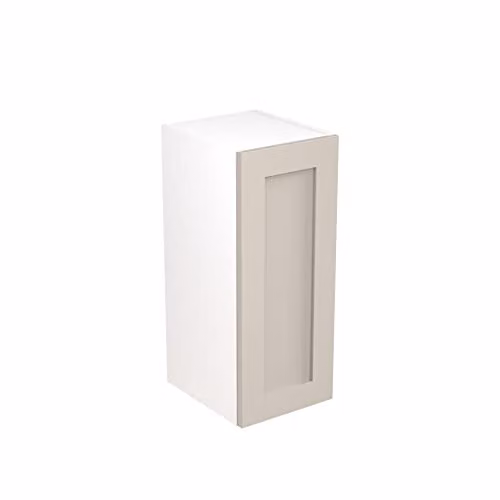 Kitchen Kit Shaker Door Flatpack Wall Cabinet, Light Grey Matt, W/D/H: 30.0 x 30.0 x 72.0 cm
