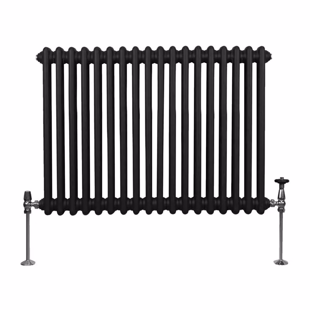 Monstershop Traditional 2 Column Steel Radiator, Black, H 83.2 cm x W 60 cm x D 7 cm – 2