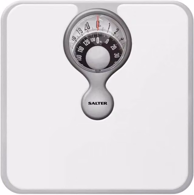 Salter Manual Personal Bathroom Scales with Analog Display in White