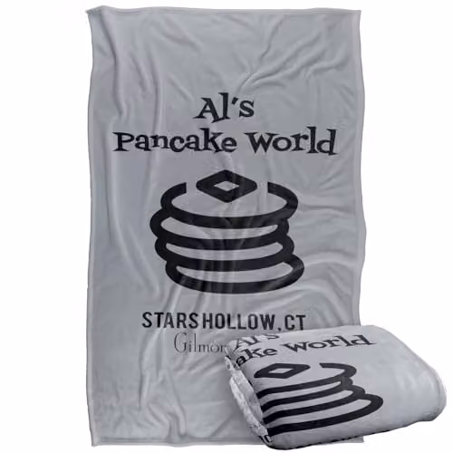 Warner Bros. Gilmore Girls Al's Pancake World Super Soft Fleece Throw Blanket, Multicolour, W: 91 cm, D: 147 cm – 1