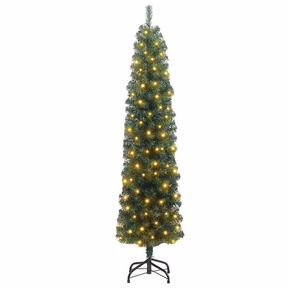 Berkfield Home Artificial Christmas Tree with 300 LEDs and Stand, Green, H 180 cm x W 48 cm x D 48 cm – 3
