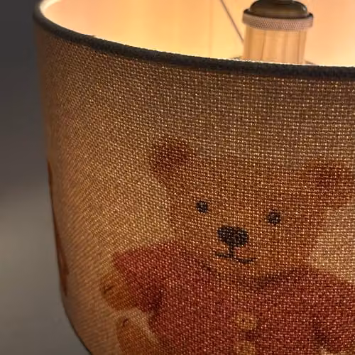 CGC Lighting Blake Round Drum Childrens Lampshade in Pink Teddy Fabric, Diameter: 45 cm – 4