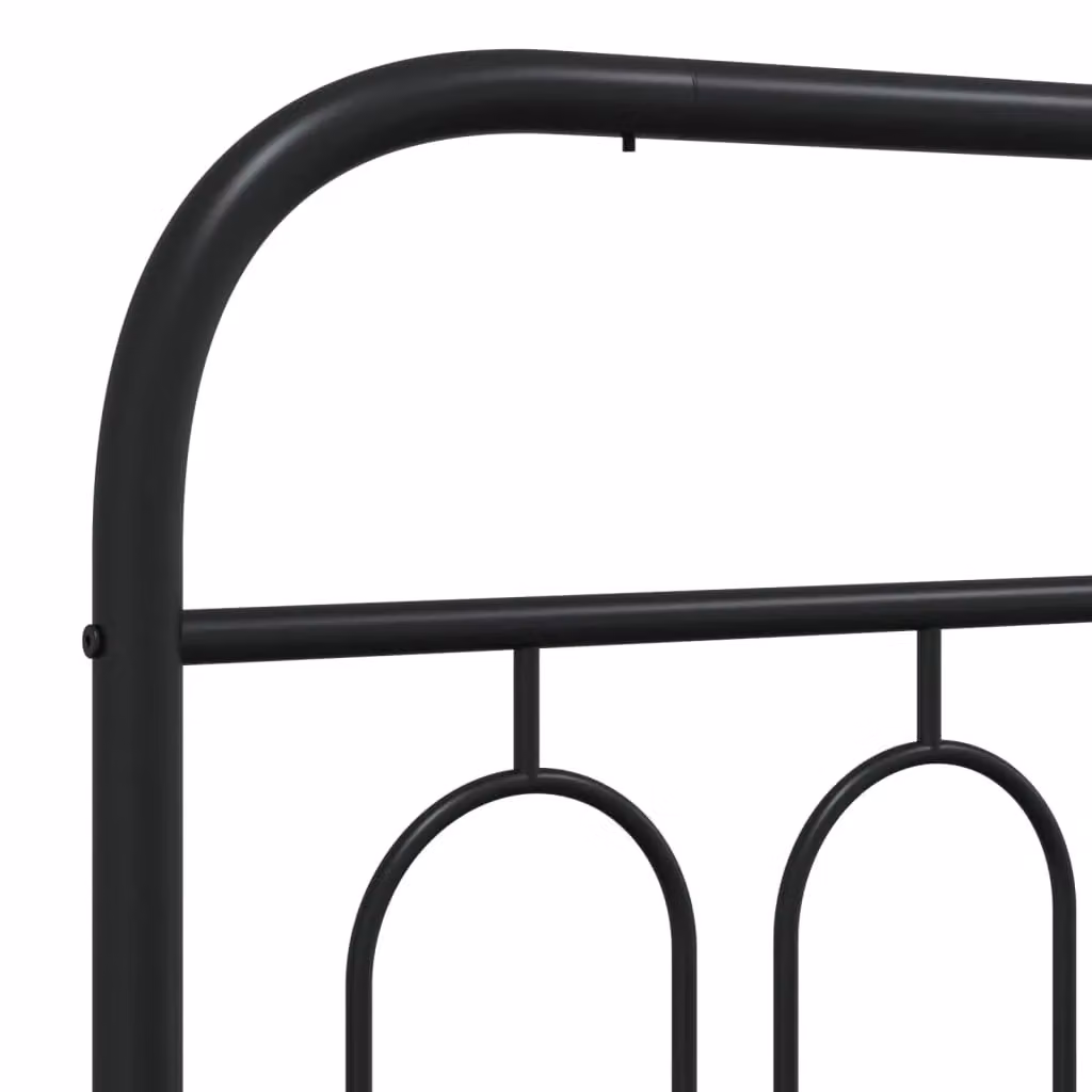 Berkfield Home Classic Metal Headboard in Black, Width: 183 cm – 4