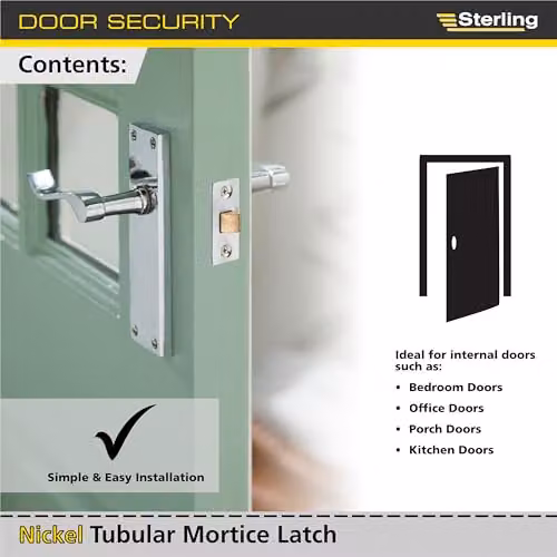 Sterling TML130N 75 mm Tubular Mortice Latch in Chrome Nickel Silver – 2