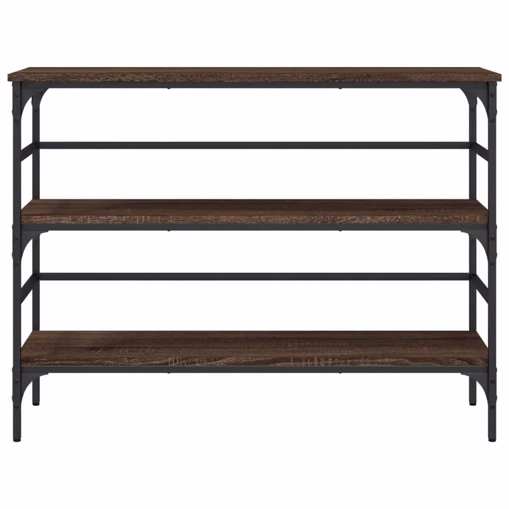 Berkfield Home Brown Oak Console Table, W/D/H: 100 x 32 x 75 cm – 3