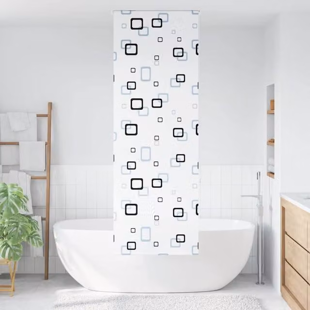 Berkfield Home White Opaque Shower Roller Blind, W: 60 cm, H: 240 cm