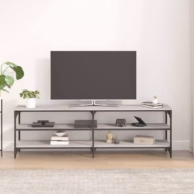Berkfield Home Grey Sonoma TV Cabinet in Engineered Wood, W/D/H: 160 x 30 x 50 cm