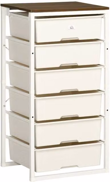 EONLION 6 Drawer Chest of Drawers in White – 1
