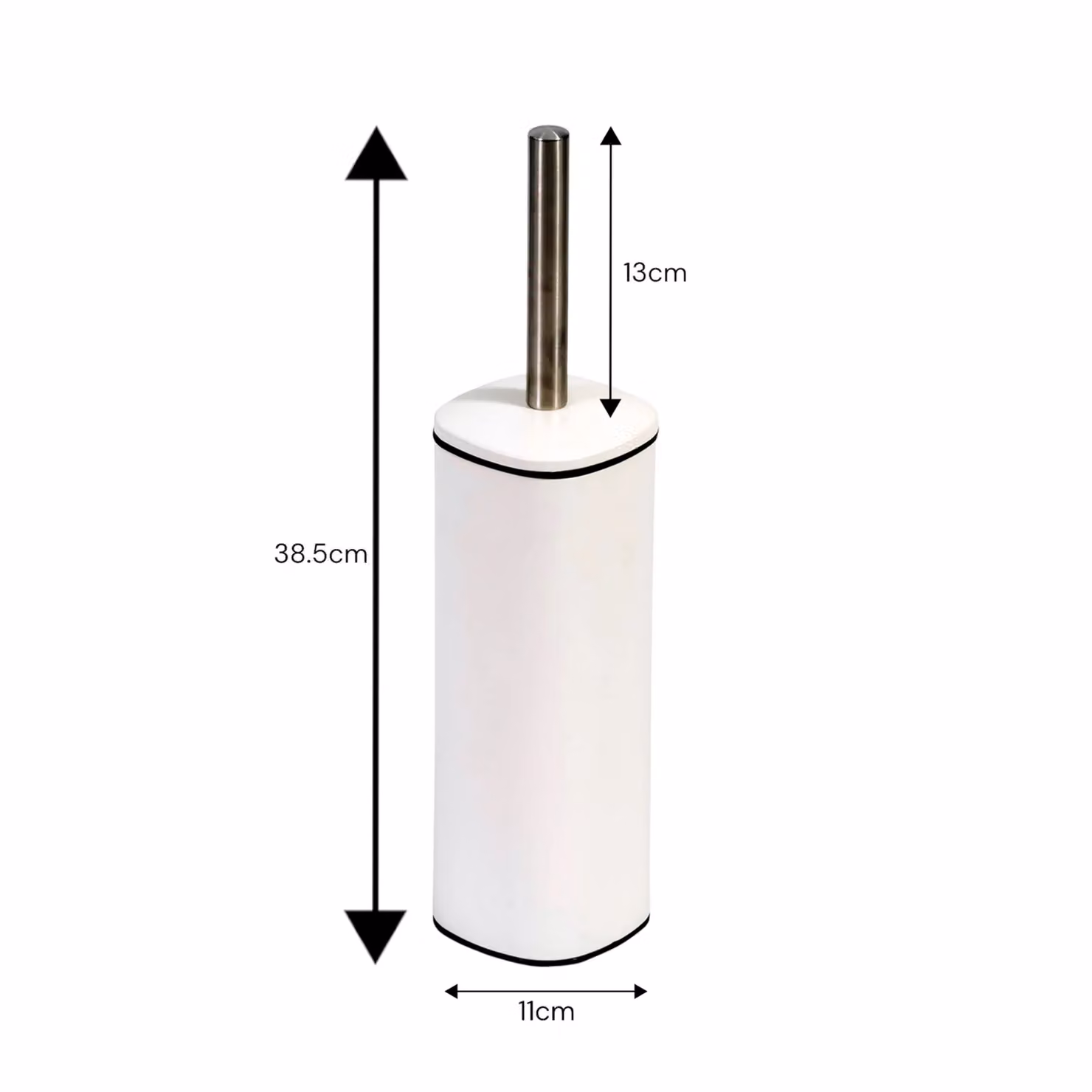 Showerdrape Capri White Freestanding Toilet Brush and Holder – 2