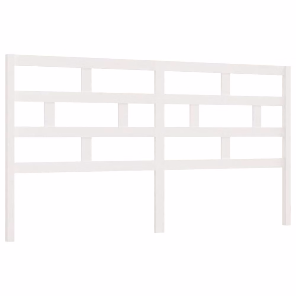 Berkfield Home Beautiful White Solid Wood Pine Bed Headboard W/D/H: 206 x 4 x 100 cm – 2