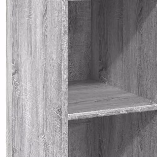 vidaXL Modern Grey Highboard in MDF with Hinged Doors, W/D/H: 40 x 41 x 124 cm – 3