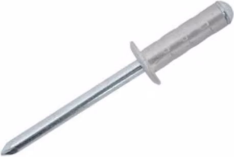 JRP Riveting Products Silver Aluminium and Steel Dome Head Multigrip Rivets, 4.8 x 15mm