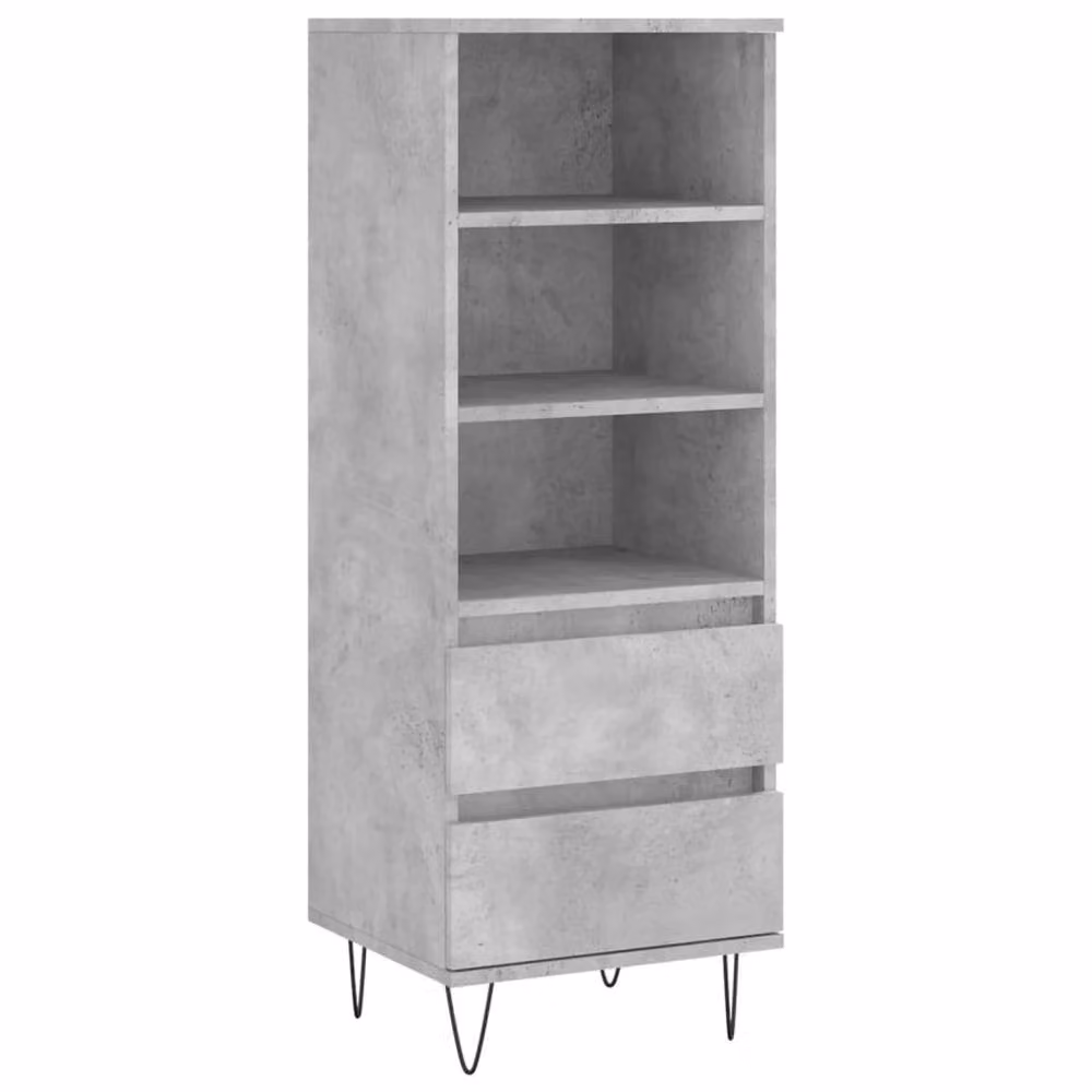 Berkfield Home Highboard in Concrete Grey, W/D/H: 40 x 36 x 110 cm – 3