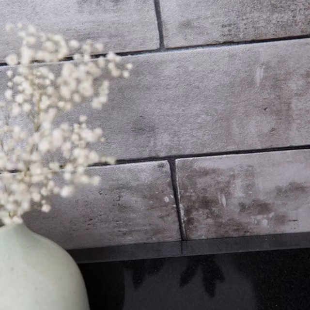 d-c-fix Slate Bricks Asmant Grey Premium 3D Splashback Tile Wallpaper, Moisture Resistant Stone Look Vinyl Roll, Grey