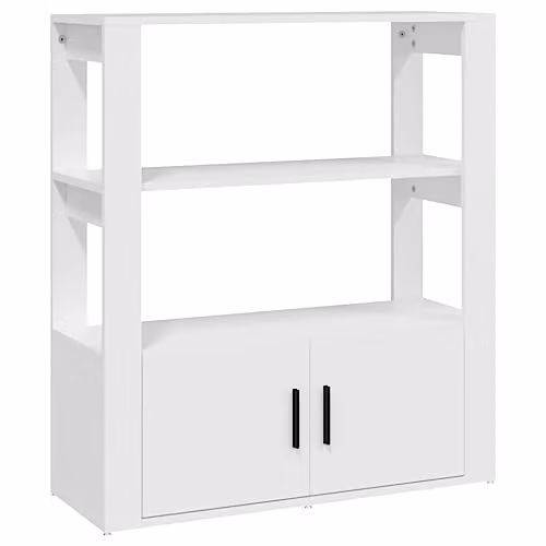 vidaXL White MDF Sideboard, W/D/H: 80 x 22 x 90 cm